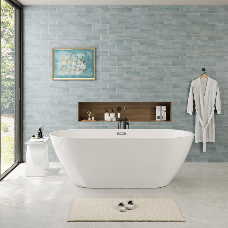 Baignoire de trempage autoportante en acrylique Aspen