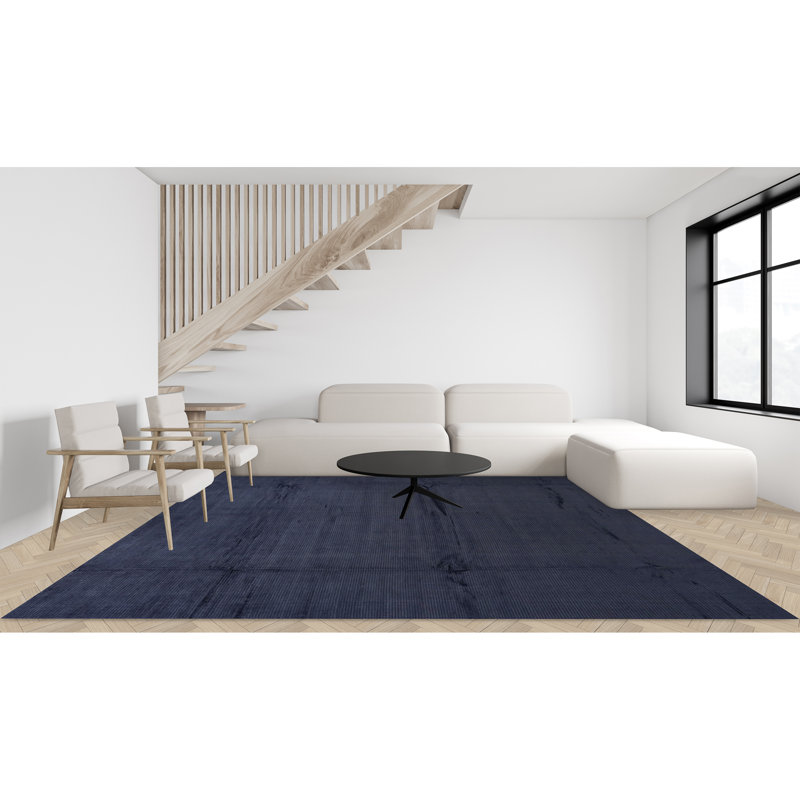 Wool Area Rug in Gray, Rectangle 11'9" x 14'10"