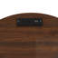 Table de chevet ronde à 2 niveaux avec station de charge intégrée et porte coulissante (ensemble de 2)-810300890-810300884