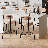 Sherpa Counter Height Bar Stools Set of 4 Modern Upholstered Barstools with Curved Open Back/Round Seat Boucle Comfortable Bar Chairs for Kitchen Island, 24.6 Inch-745429819