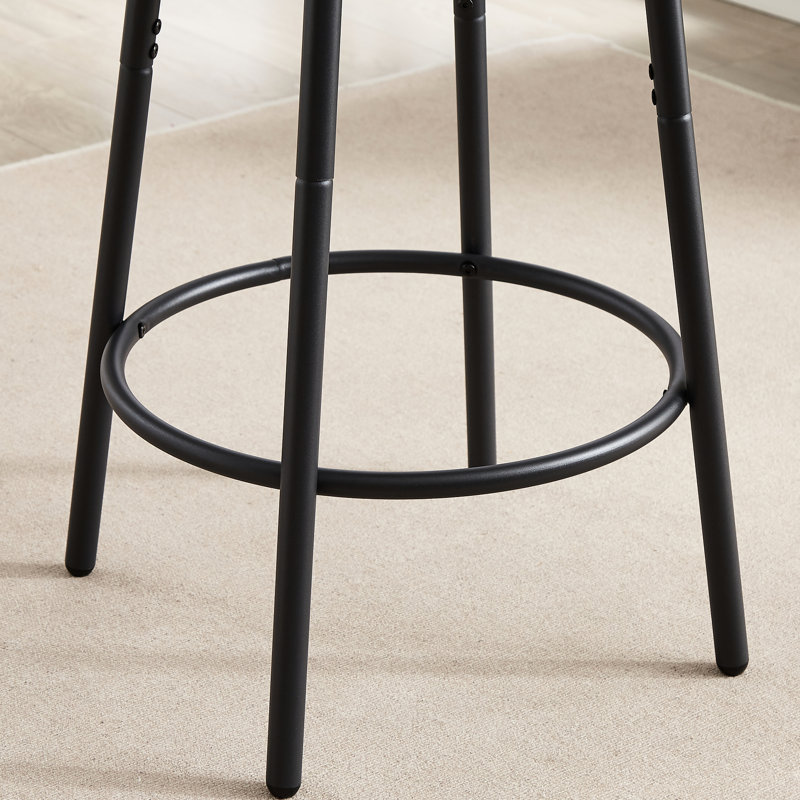 Tabourets de bar gris élégants avec tablette et tabouret moderne ergonomique