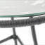 Table d'appoint pour l'extérieur en faux rotin, table de bout en verre trempé pour terrasse