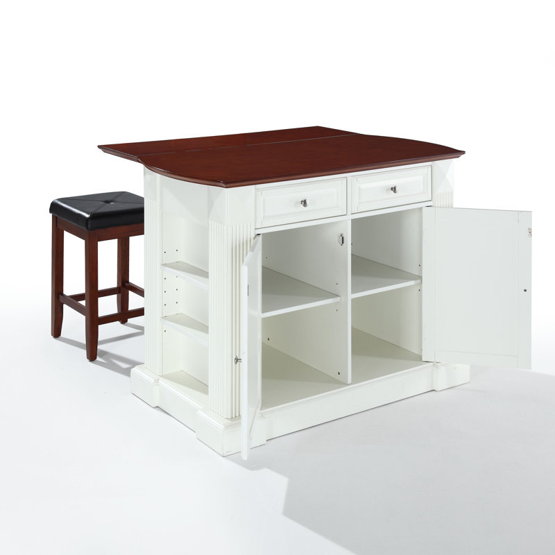 Îlot de cuisine 47,75 po Diamondback, Blanc