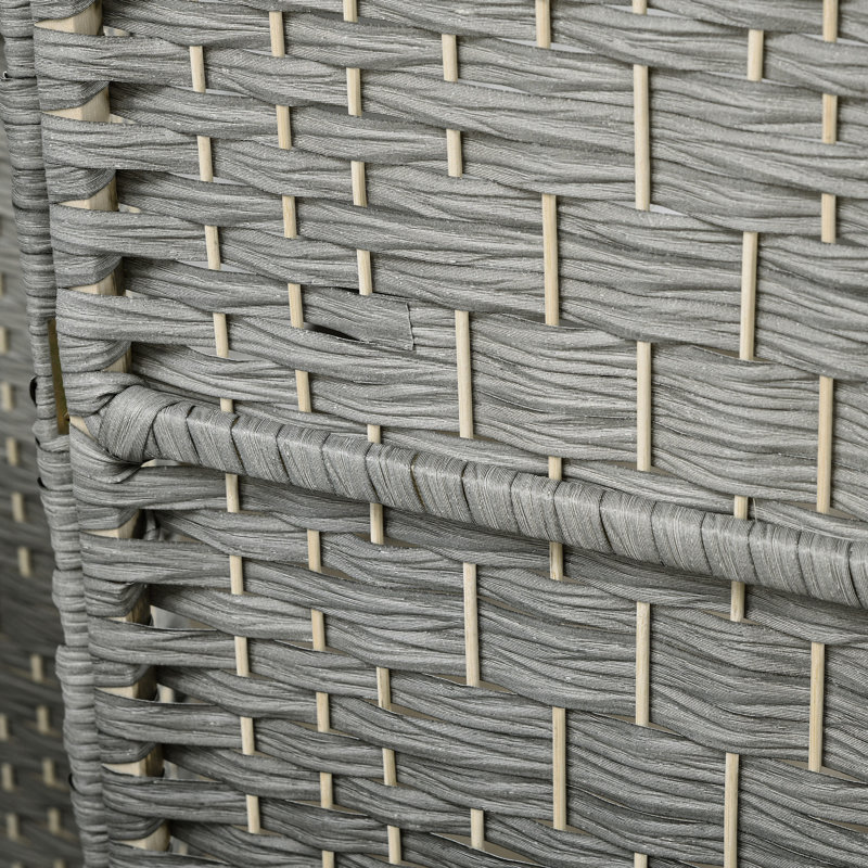 Paravent 6 panneaux, Gris, H 70,9 po x l 106,3 po x P 0,7 po