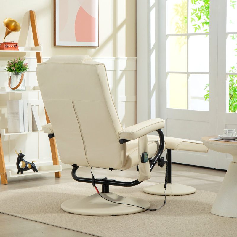 77cm Wide Swivel Standard Recliner with Massager