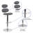 Norberg Contemporary Vinyl Adjustable Height Barstool with Ellipse Back and Chrome Base-989678889