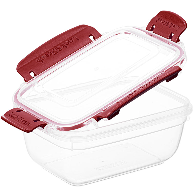 Red BPA-Free Plastic Airtight Meal Prep Container
