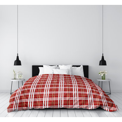 Polyester Plaid Duvet Cover