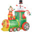 Chirsmas Inflatable Train With Santa Claus, Snowman, Blow-Up Outdoor Display