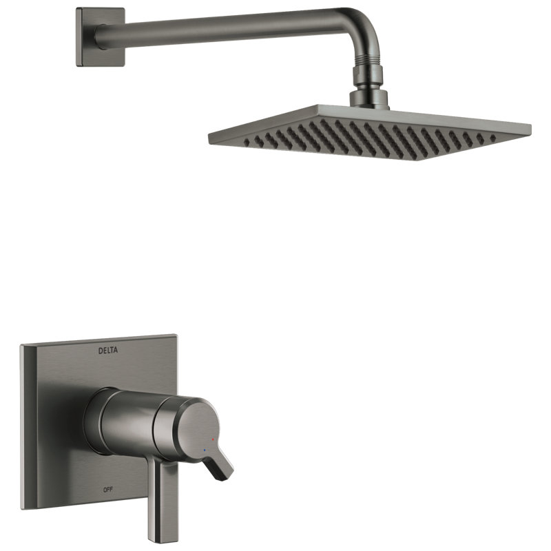 Pivotal 17T Series TempAssure Dual-Function Shower Faucet Set, H20kinetic Shower Handle Trim Kit, Matte Black