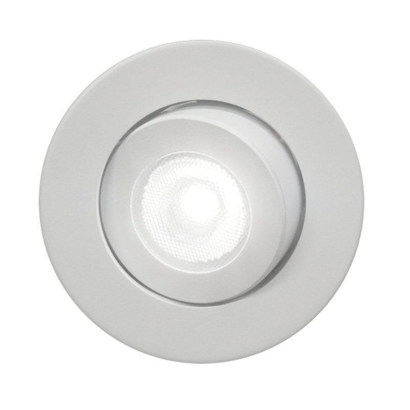 Ensemble d'éclairage encastré 3,13 "Remodel LED Retrofit, Blanc, 3000 K