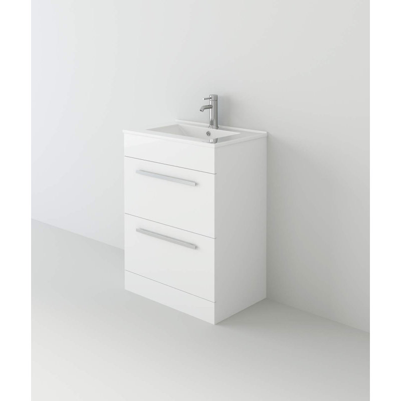 VeeBath Sphinx 600mm Vanity Sink Cabinet Unit & Mono Basin Mixer Tap