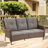Rayla 69" Wide Patio Wicker Outdoor Sofa with Cushions with Cushions-1036333446