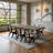 Solid Wood Rectangular Dining Table in Cement Gray-2065722155