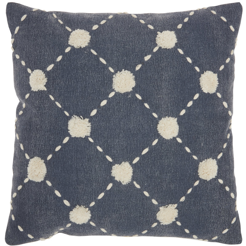 Housse de coussin carré et insert, Bleu marine