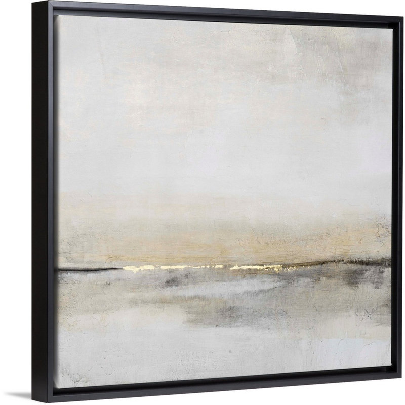 «Horizontal Flow I» par Tim O'Toole - reproduction d'art sur toile, H 37,25 po x l 37,25 po, Toile avec cadre photo, Noir