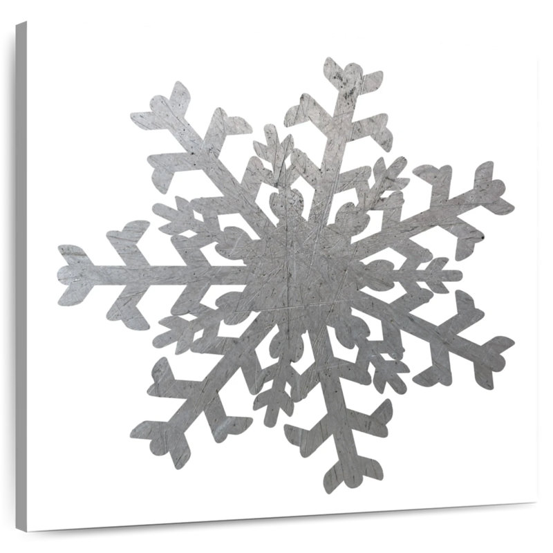 Lelend Silver Snowflakes II, 24" H x 24" W