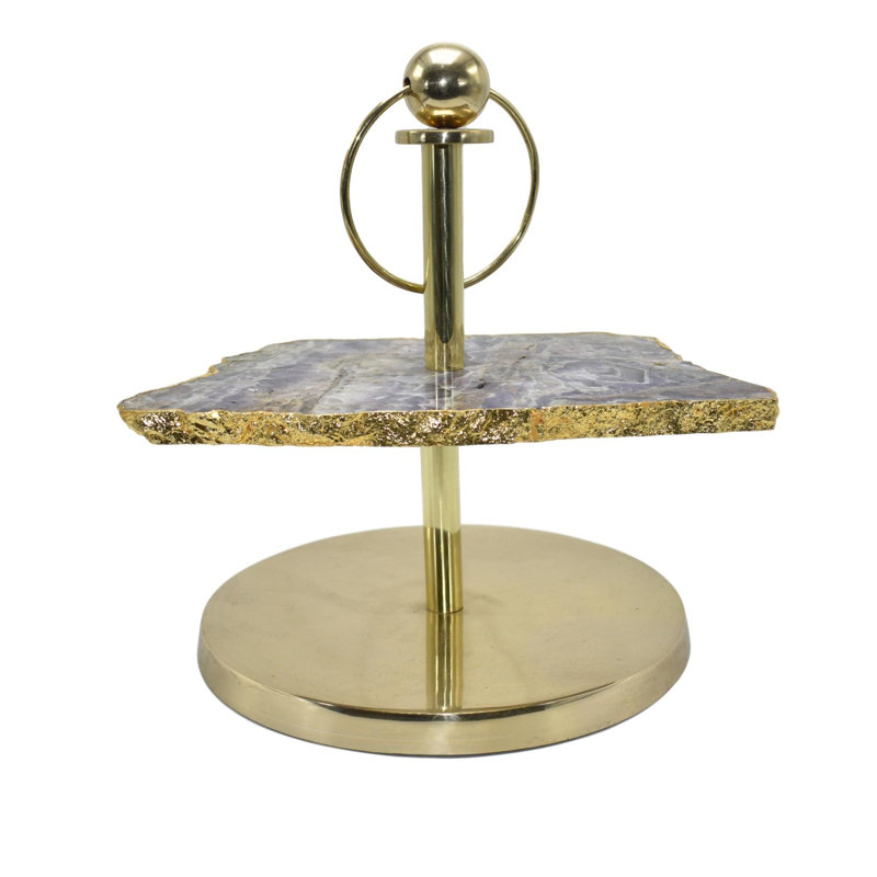 Stoneware Tiered Stand, Purple