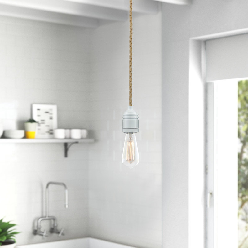 Luminaire suspendu à 1 lumière Cecil, Blanc
