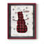 «Chequered Snowman I», reproduction encadrée - bois massif-1679407983-1679407982