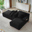 Méridienne compressible double avec porte-gobelets - aucun assemblage requis, causeuse moelleuse moderne pour la lecture de salon à l'intérieur-1229709538