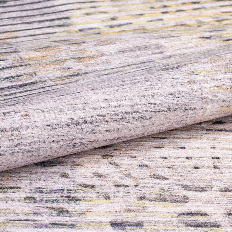 Tapis luxueux lavable à la machine, 4,9 x 7,5 pieds, 100% polyester, 1850 g / m², hauteur des poils: 0,2 pouce | Envers écologique en polyester recyclé | Parfait pour le salon et la chambre à coucher, conception douce et durable
