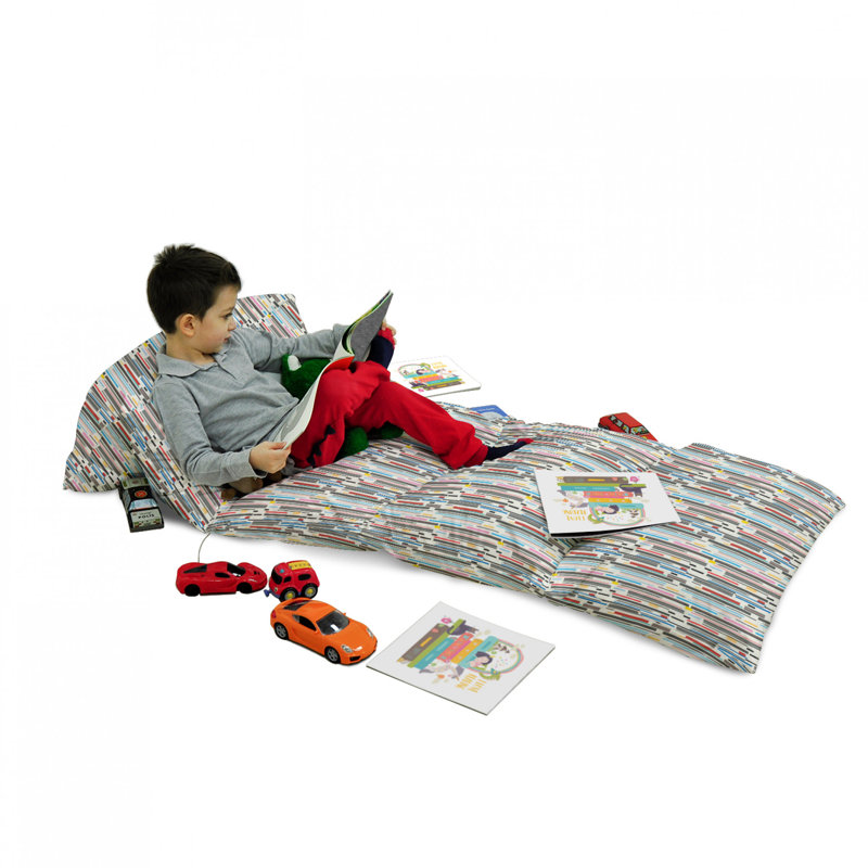 Housse de coussin d'extérieur à rayures variées, H 2 po x l 27 po x P 88 po