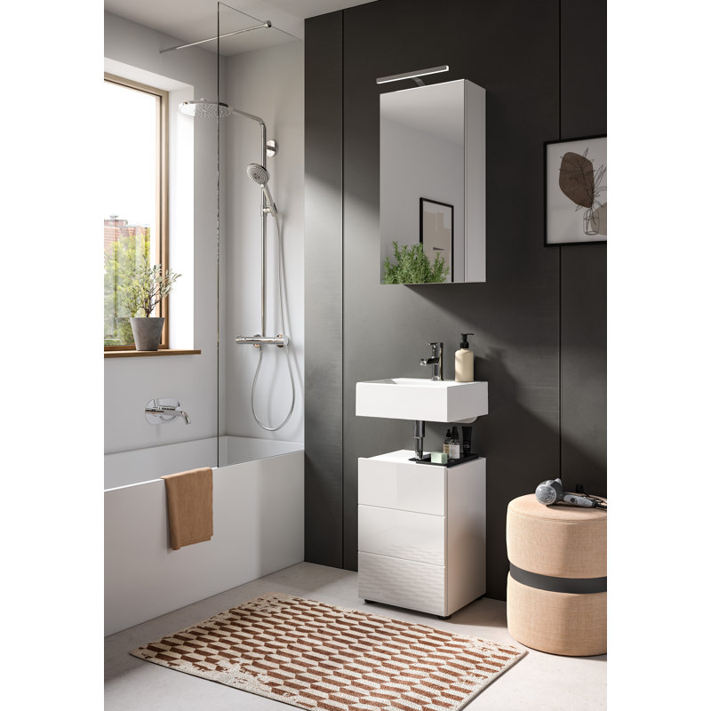 Perlean 38cm Single Bathroom Vanity Base Only