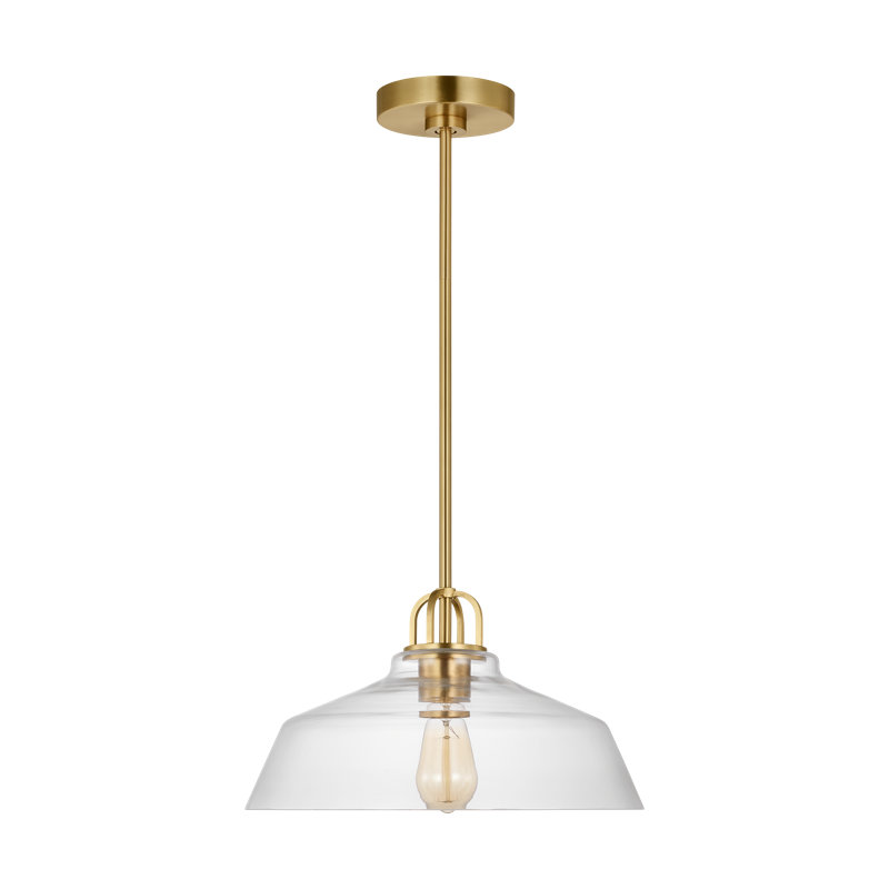 Luminaire suspendu Payton, H 8,38 po x l 15 po x P 15 po, Laiton satiné