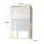 Armoire blanche avec cadre en métal
