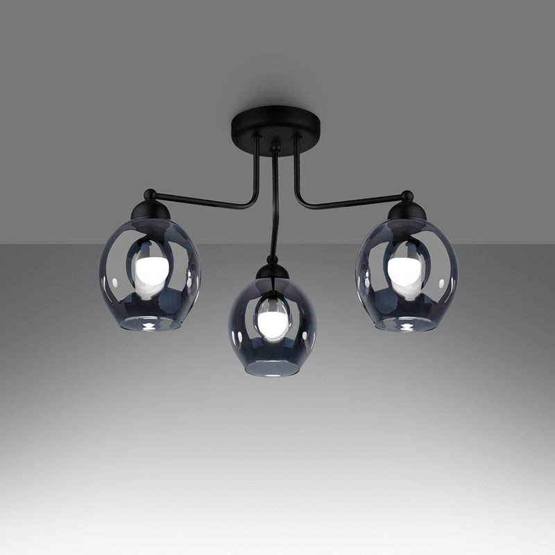 Chandelier, 36cm H x 54cm W x 54cm D, 3 Lights