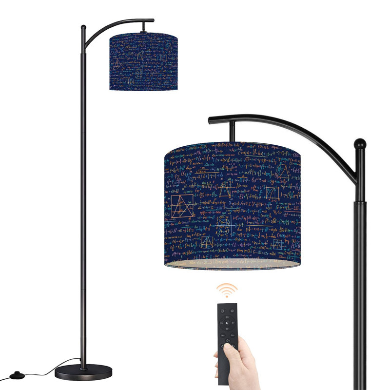 Lampe sur pied à arc avec abat-jour réglable rétro éducation Trigonometry Law