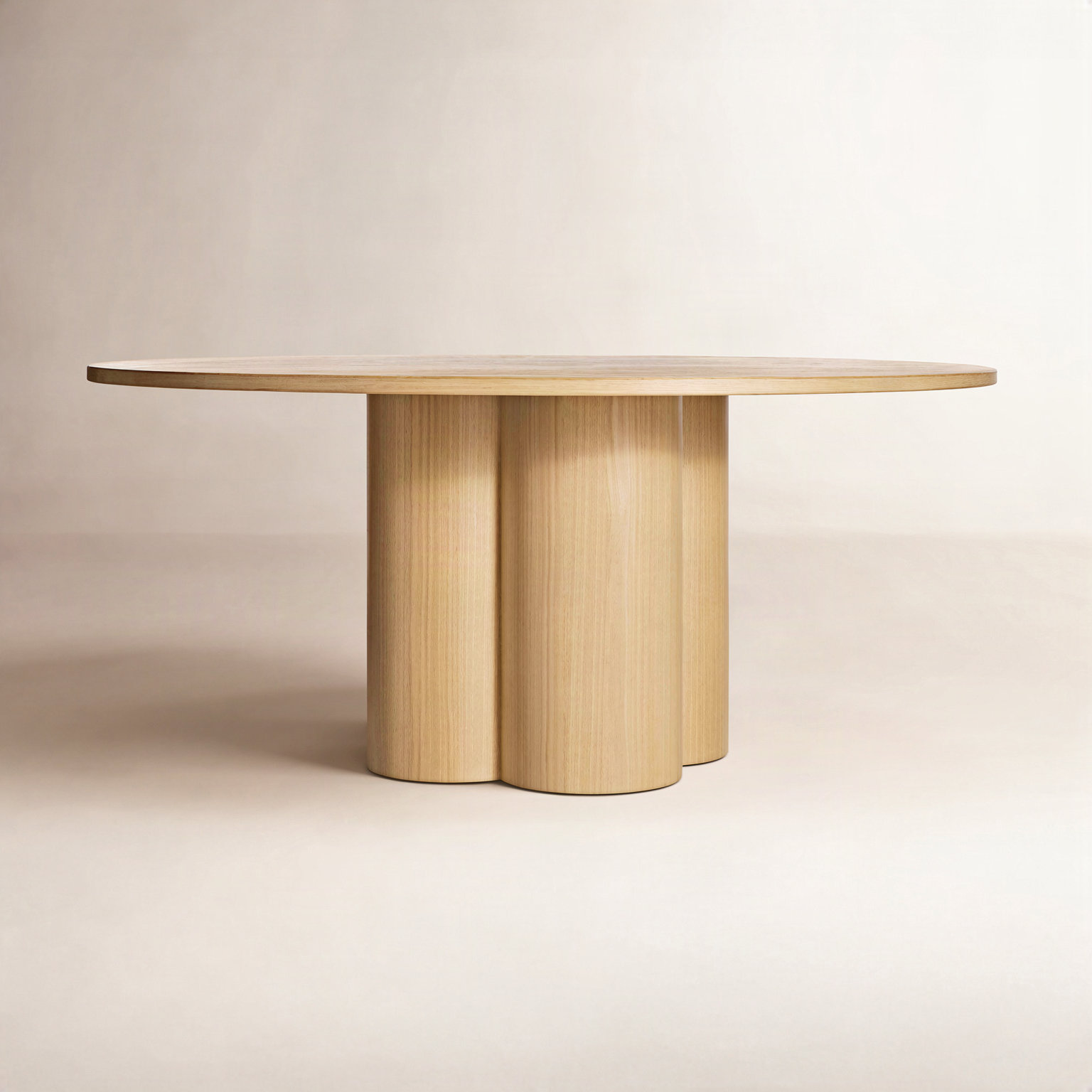 4 Quarter Dining Table, 60" W x 60" L, White Oak