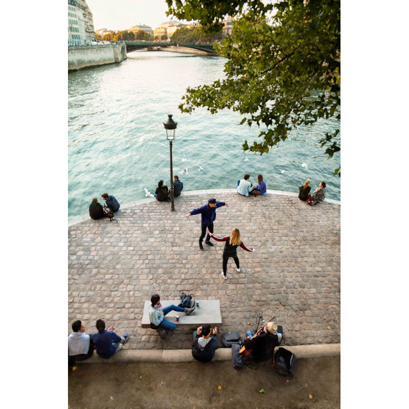 Happy Hour, Paris - Picture Frame Photograph on Paper , 31.5" H x 22.5" W, Natural Framed