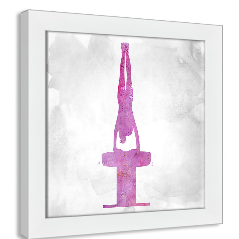 Gymnastique 1, H 12 po x l 12 po x P 0,63 po, Cadre blanc