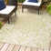 Truman Bohemian Medallion Textured Weave Cream/Green Indoor/Outdoor Rug