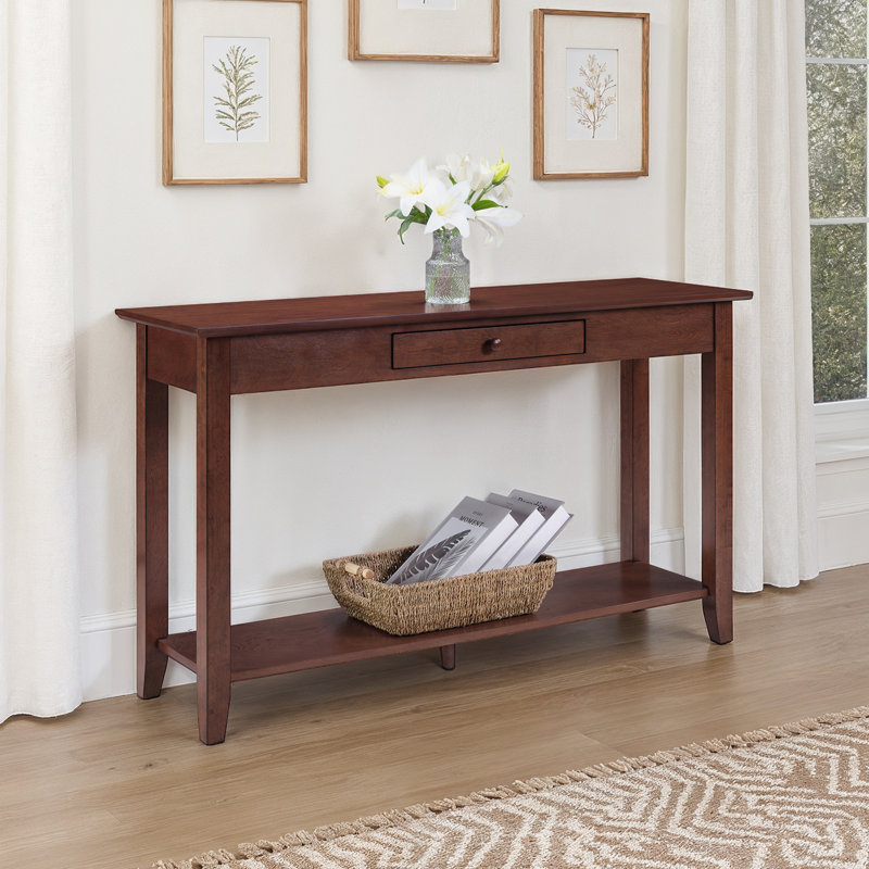 Carbin 48" Console Table with Shelf, Espresso