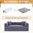 78.7" King-Size Futon Bed Corduroy Convertible Sleeper Sofa Floor Futon Couch With 2 Pillows - No Assembly Required-1191607239-1194771798
