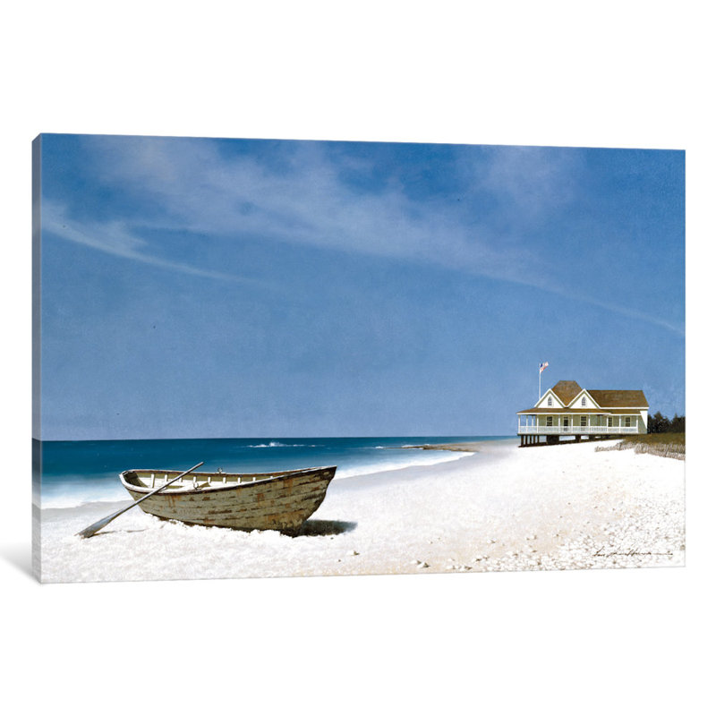 Beach house view ii, reproduction d’art sur toile tendue, H 8 po x l 12 po x P 0,75 po