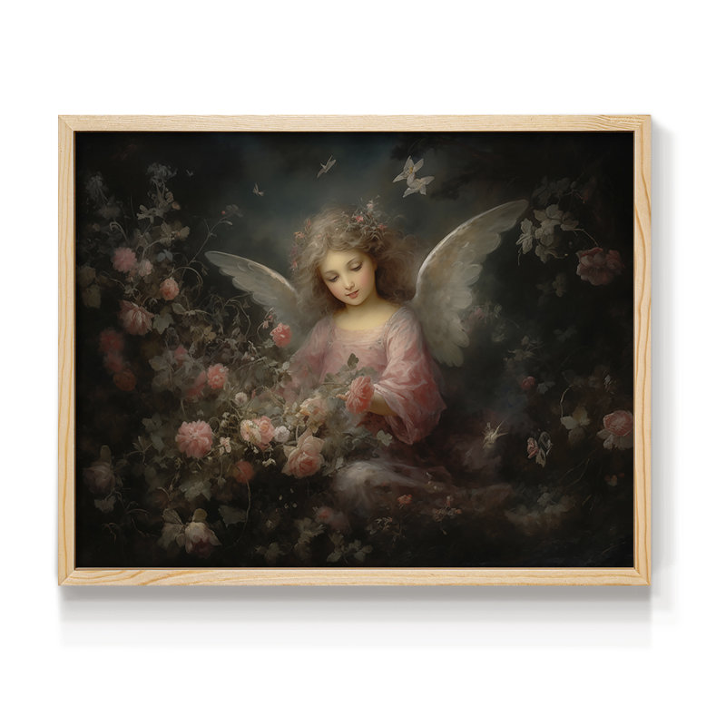 Angels From Above-Lxx - Reproduction encadrée - Restickable, H 16 po x l 20 po, Encadré naturel