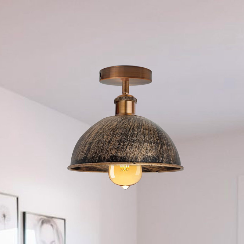 Nadeau Semi Flush Mount, Brushed Copper, Copper