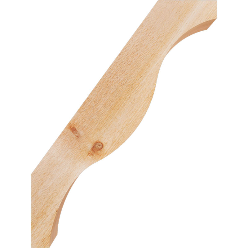 Attelle pour genoux rugueuse Funston, l 4 po x P 24 po x H 32 po, cèdre rouge de l'Ouest, Cèdre rouge, Brute