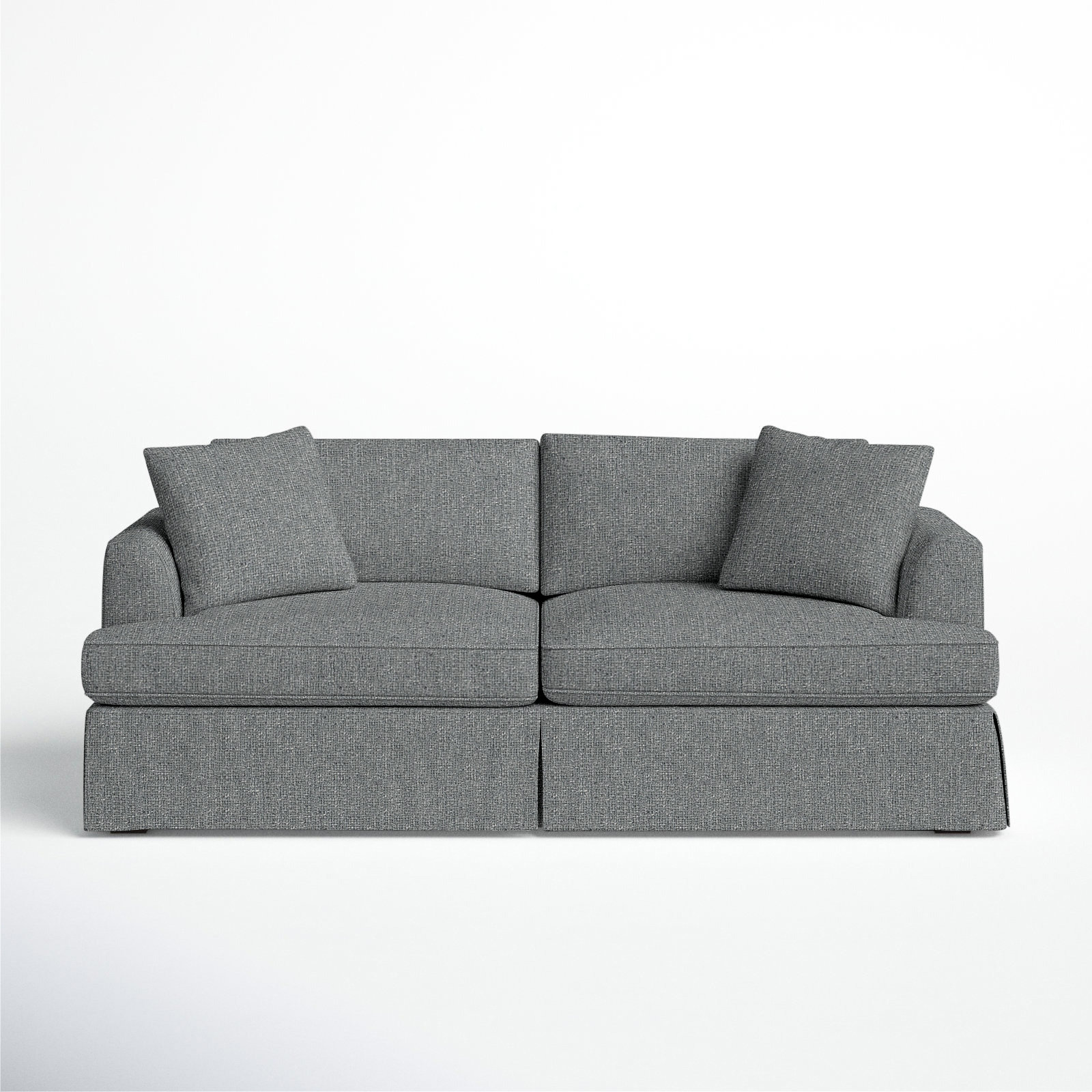 Lucia 92.5'' Upholstered Sofa, Macc Gray Textured Linen