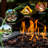 28in Fire Pit Table For Outdoor Use, 50,000btu, Propane, Lid, & -look, Lava Stone, Adjustable Flame, Patio Backyard Garden