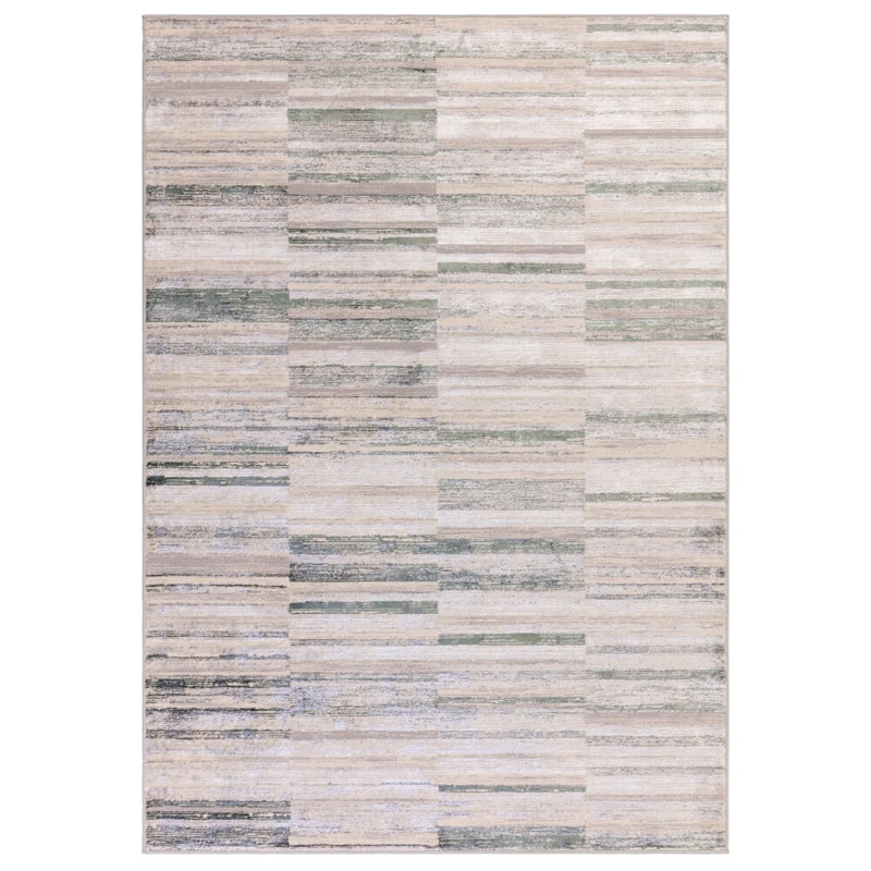 Anandita Stripe Green Area Rug, Rectangle 120 x 160 cm
