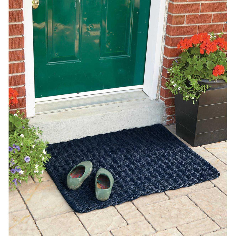 Breeahna Indoor / Outdoor Doormat, Navy