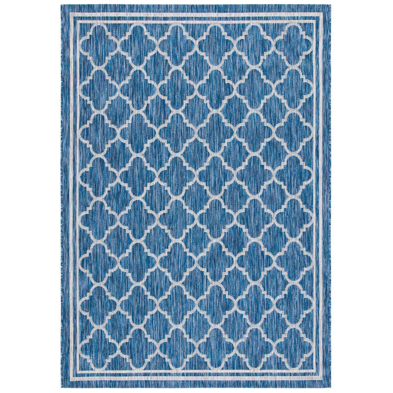 Tapis d'intérieur / extérieur à motif géométrique Alminas Performance, Rectangle 9 pi x 12 pi