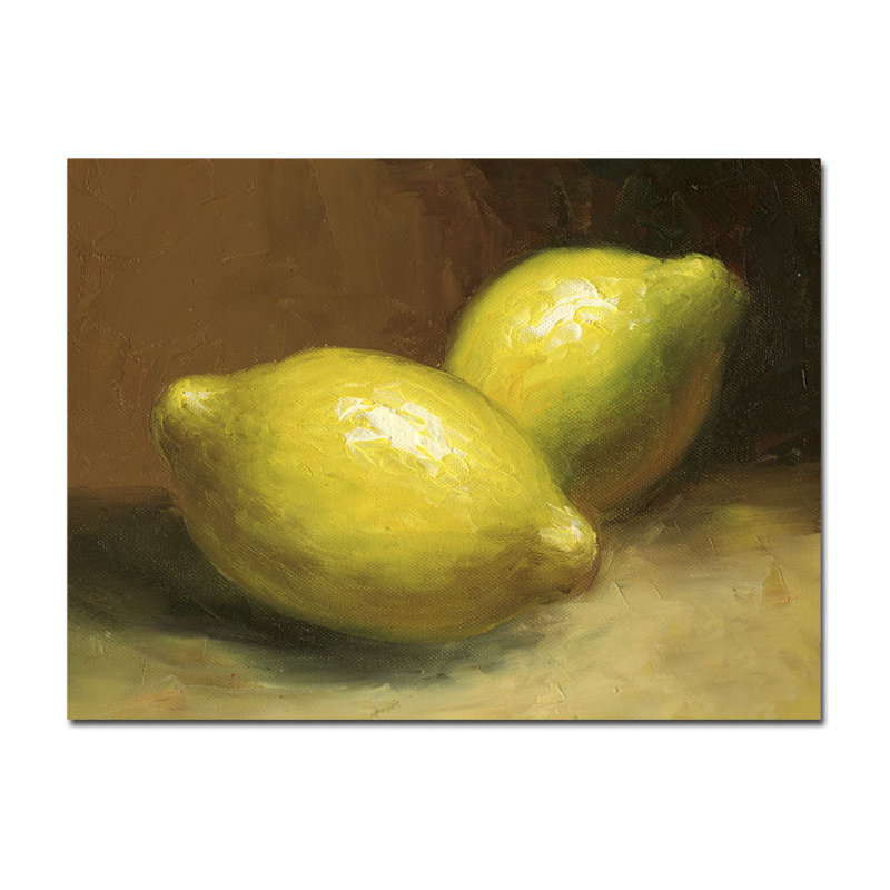 « citrons », reproduction d’art sur toile, H 14 po x l 19 po x P 2 po