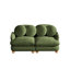 Canapé 68 places moderne à 2 places avec 4 coussins décoratifs en chenille verte 68 "