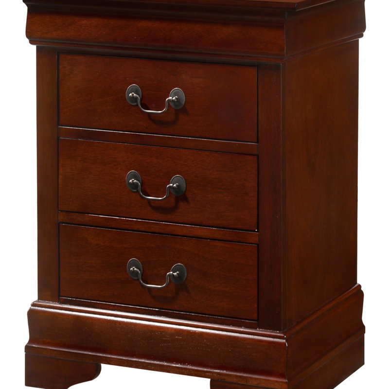 Elegant Wood Nightstand, Cherry